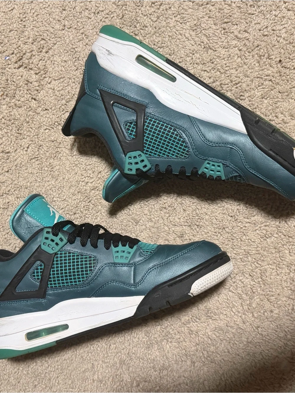 Jordan 4 Retro Teal and Mint Men's Sneakers